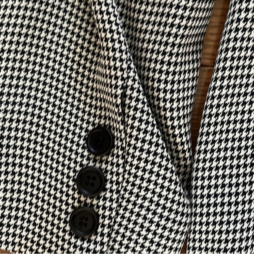 Vintage Ann Taylor Black & White Houndstooth Blazer - Picture 12 of 15